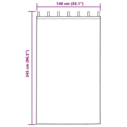 Vorhänge mit Vorhängen 2 pcs Creme Polyester