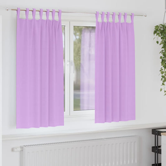 Vorhänge mit Vorhängen 2 pcs Lila Polyester