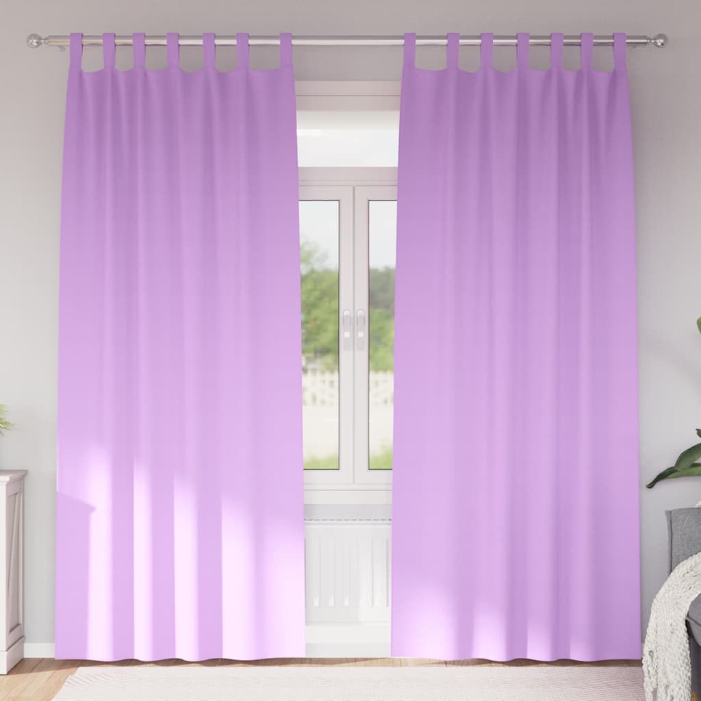 Vorhänge mit Vorhängen 2 pcs Lila Polyester