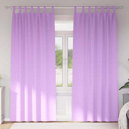 Vorhänge mit Vorhängen 2 pcs Lila Polyester