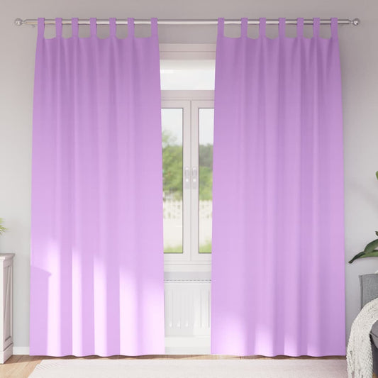 Vorhänge mit Vorhängen 2 pcs Lila Polyester