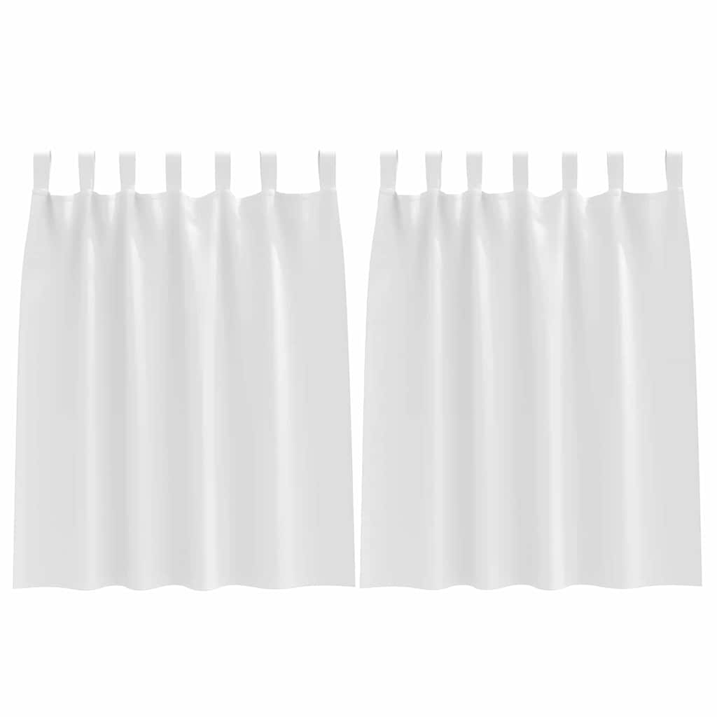 Vorhänge mit Vorhängen 2 pcs Reinweiß Polyester