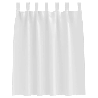 Vorhänge mit Vorhängen 2 pcs Reinweiß Polyester