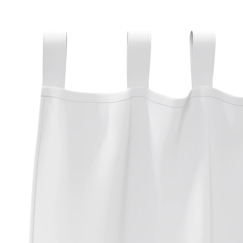 Vorhänge mit Vorhängen 2 pcs Reinweiß Polyester