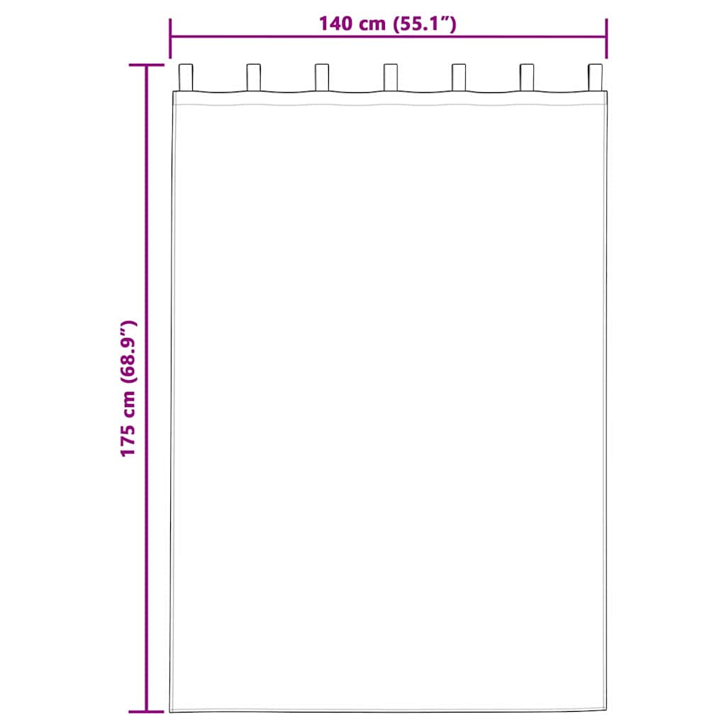Vorhänge mit Vorhängen 2 pcs Reinweiß Polyester