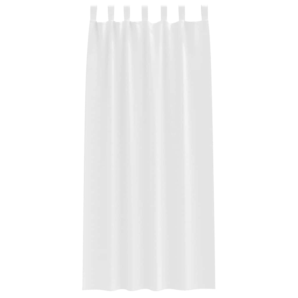 Vorhänge mit Vorhängen 2 pcs Reinweiß Polyester
