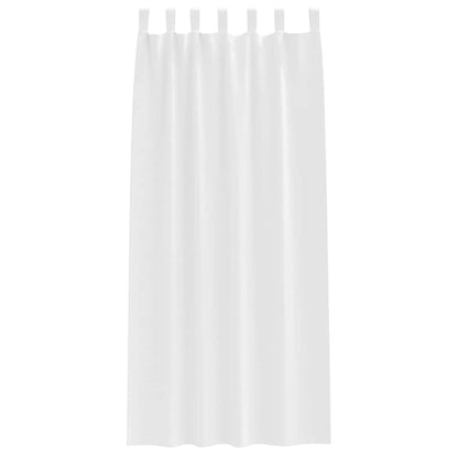 Vorhänge mit Vorhängen 2 pcs Reinweiß Polyester