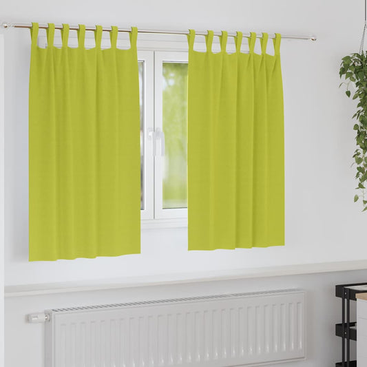 Vorhänge mit Vorhängen 2 pcs Apfelgrün Polyester
