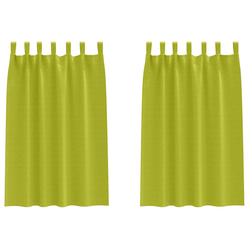 Vorhänge mit Vorhängen 2 pcs Apfelgrün Polyester