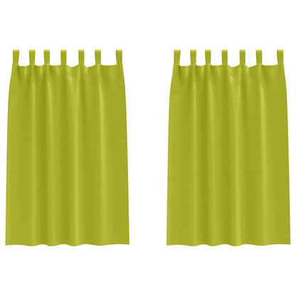 Vorhänge mit Vorhängen 2 pcs Apfelgrün Polyester