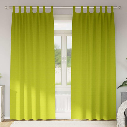 Vorhänge mit Vorhängen 2 pcs Apfelgrün Polyester