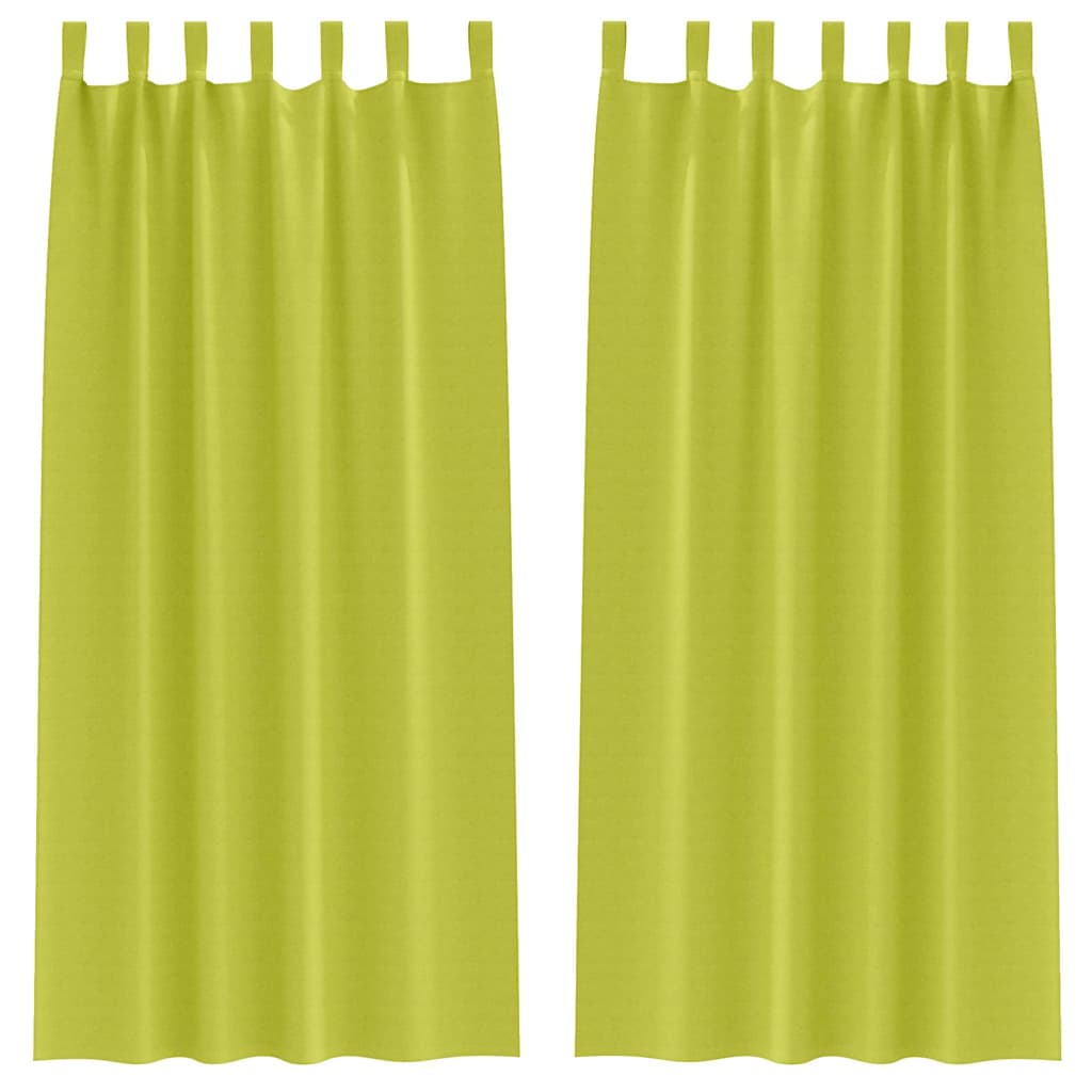 Vorhänge mit Vorhängen 2 pcs Apfelgrün Polyester