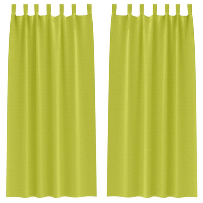 Vorhänge mit Vorhängen 2 pcs Apfelgrün Polyester