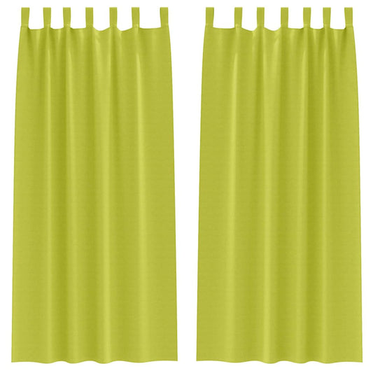 Vorhänge mit Vorhängen 2 pcs Apfelgrün Polyester