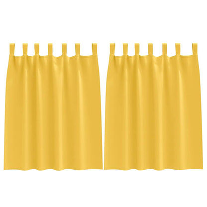 Vorhänge mit Vorhängen 2 pcs Senfgelb Polyester