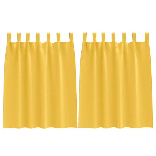 Vorhänge mit Vorhängen 2 pcs Senfgelb Polyester