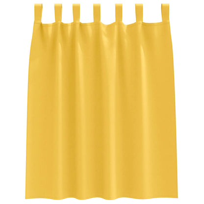 Vorhänge mit Vorhängen 2 pcs Senfgelb Polyester