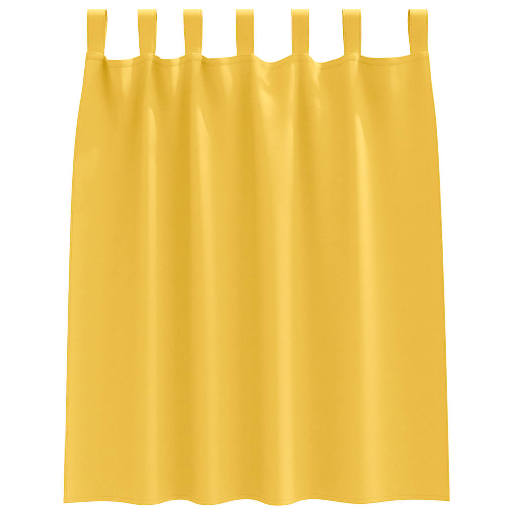 Verdunkelungsvorhänge mit Vorhängen Senfgelb Polyester