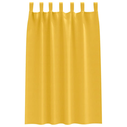 Vorhänge mit Vorhängen 2 pcs Senfgelb Polyester