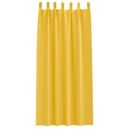 Vorhänge mit Vorhängen 2 pcs Senfgelb Polyester