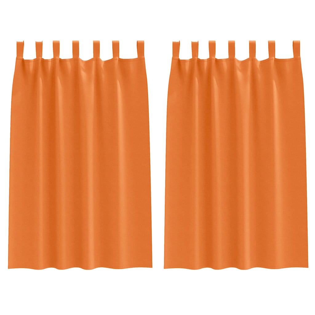 Vorhänge mit Vorhängen 2 pcs Leuchtendes Orange Polyester