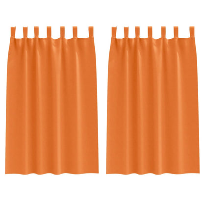 Vorhänge mit Vorhängen 2 pcs Leuchtendes Orange Polyester