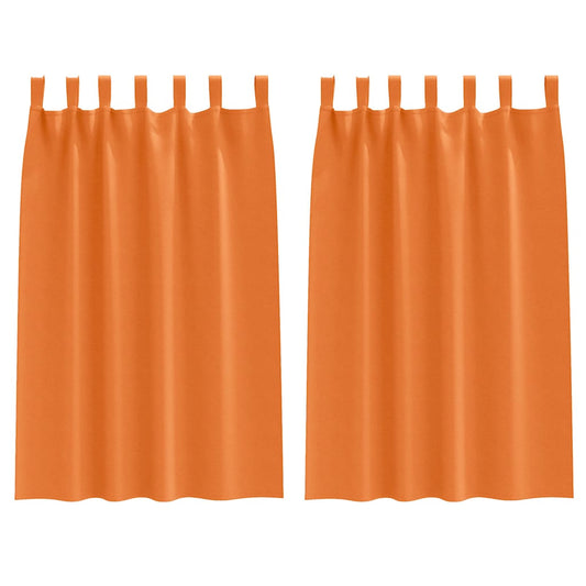 Vorhänge mit Vorhängen 2 pcs Leuchtendes Orange Polyester