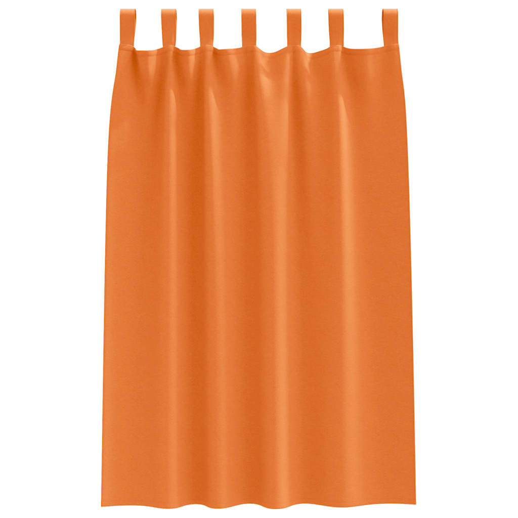 Vorhänge mit Vorhängen 2 pcs Leuchtendes Orange Polyester
