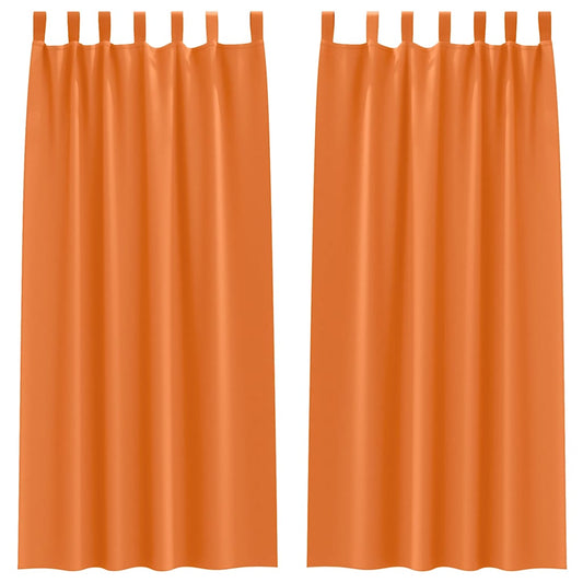Vorhänge mit Vorhängen 2 pcs Leuchtendes Orange Polyester