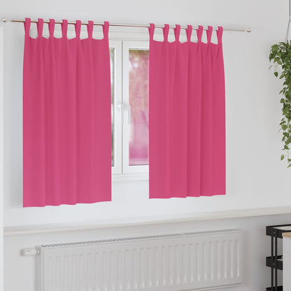 Vorhänge mit Vorhängen 2 pcs Leuchtendes Pink Polyester