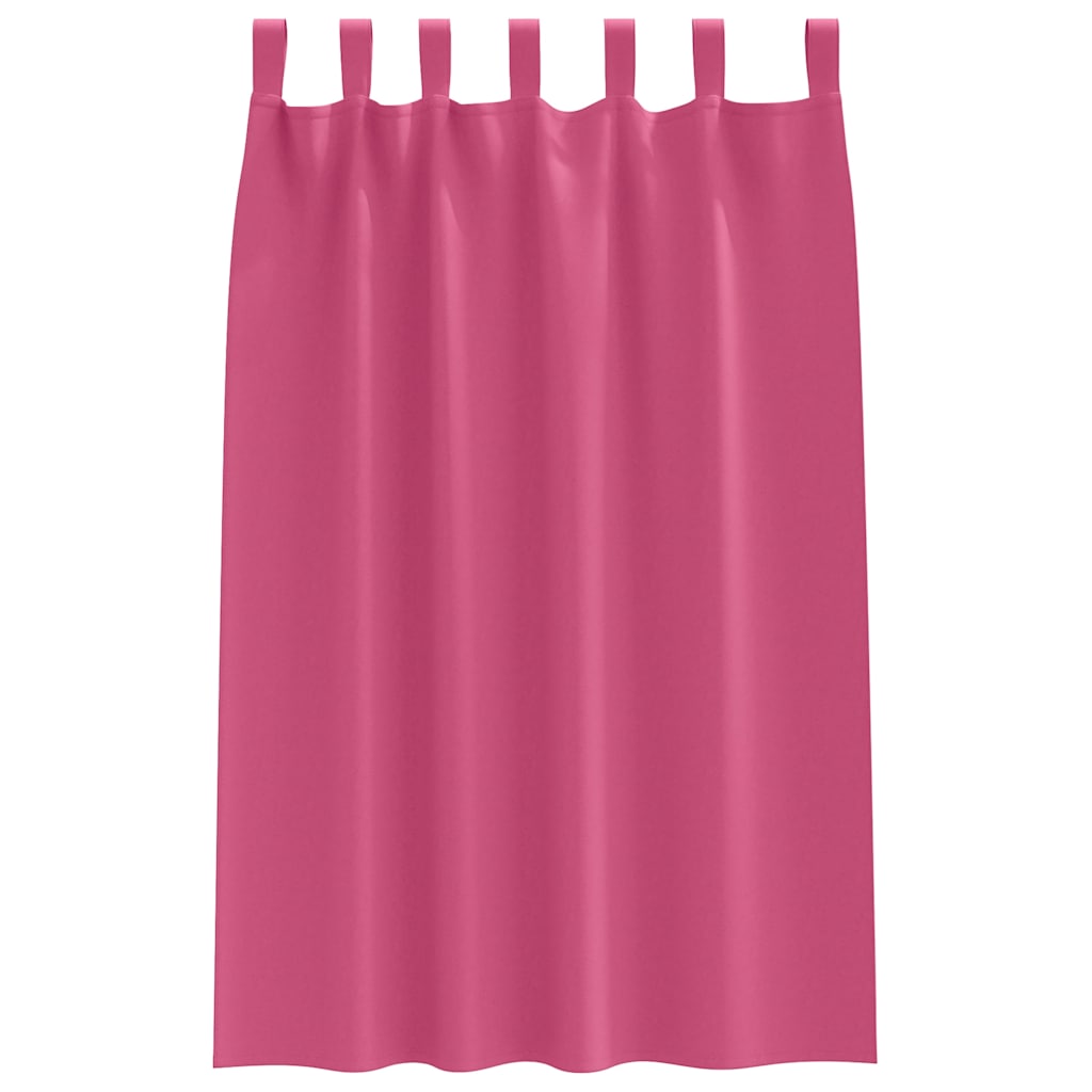 Vorhänge mit Vorhängen 2 pcs Leuchtendes Pink Polyester