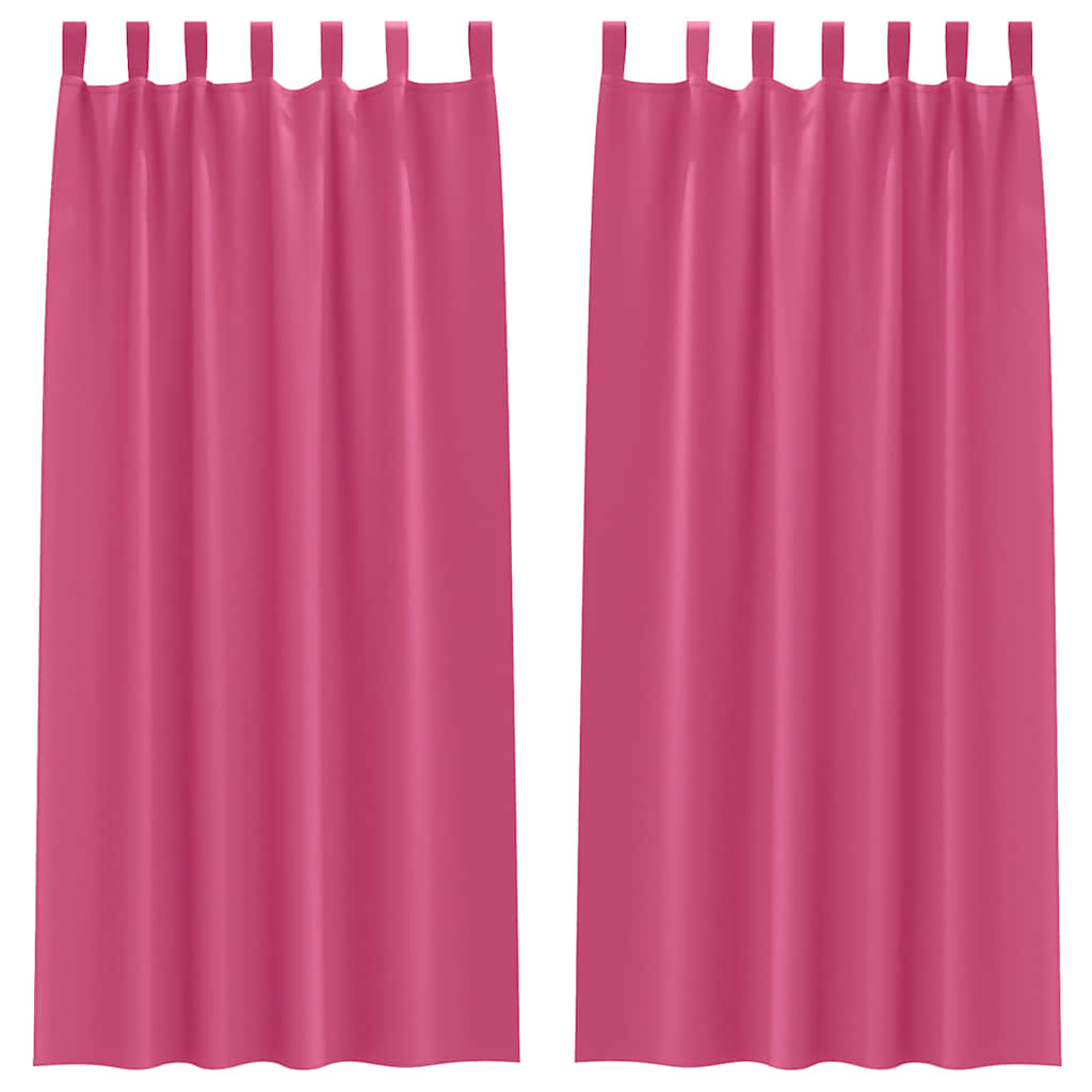 Vorhänge 2 pcs Leuchtendes Pink 225 x 140 cm Polyester