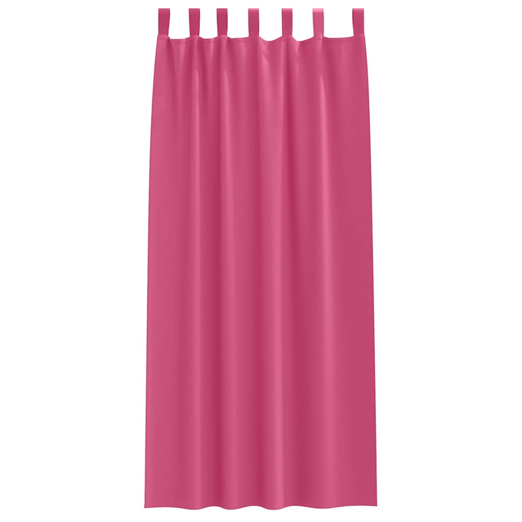 Vorhänge mit Vorhängen 2 pcs Leuchtendes Pink Polyester