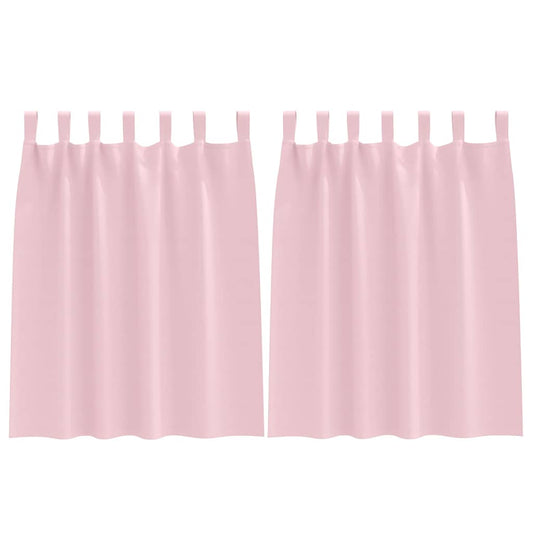 Vorhänge mit Vorhängen 2 pcs Baby Pink Polyester