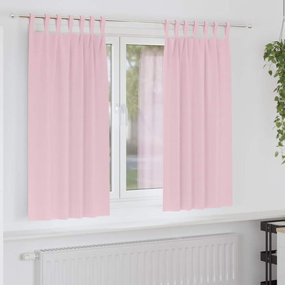 Vorhänge mit Vorhängen 2 pcs Baby Pink Polyester