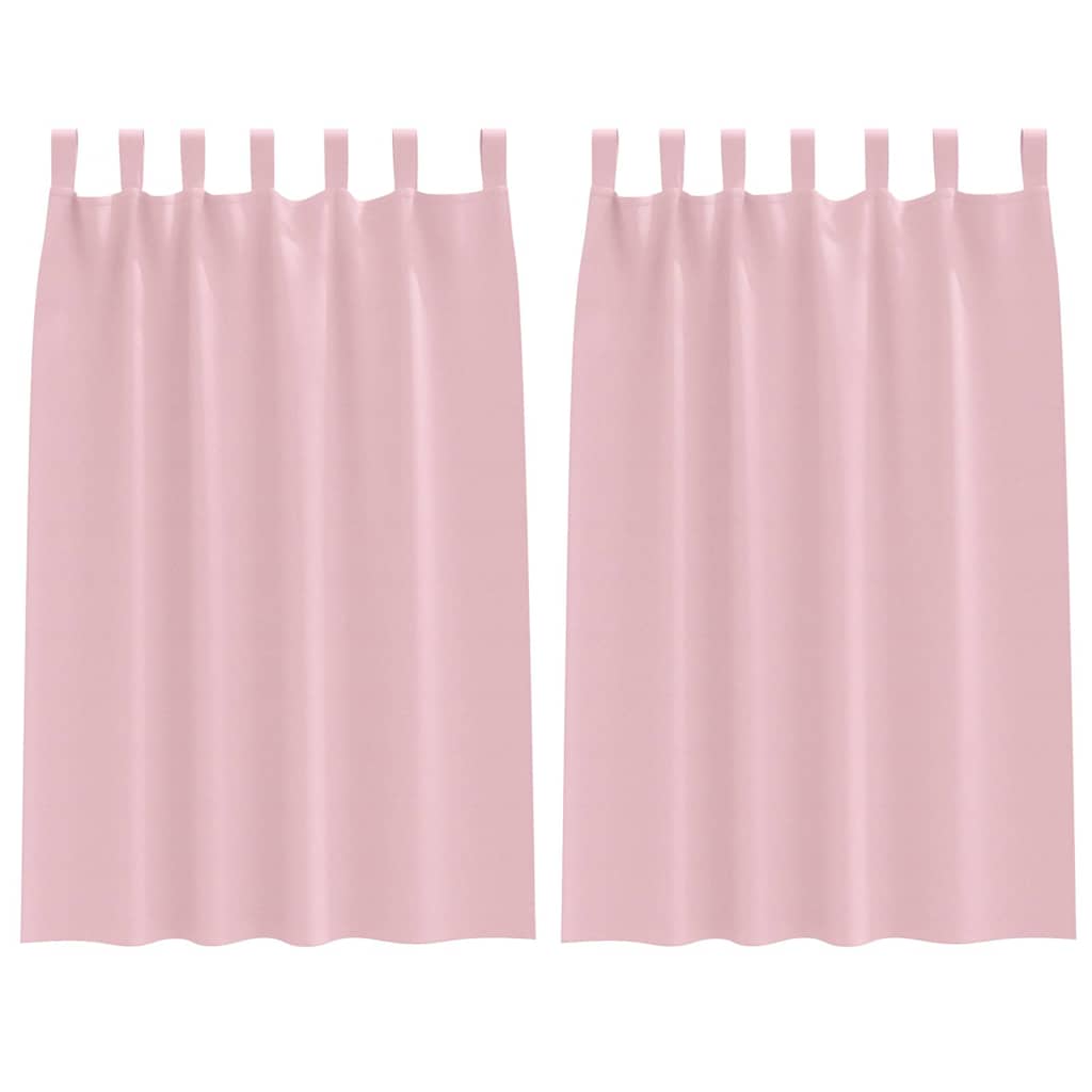 Vorhänge mit Vorhängen 2 pcs Baby Pink Polyester