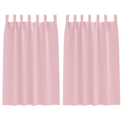 Vorhänge mit Vorhängen 2 pcs Baby Pink Polyester