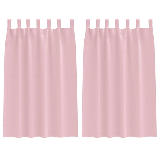 Vorhänge mit Vorhängen 2 pcs Baby Pink Polyester