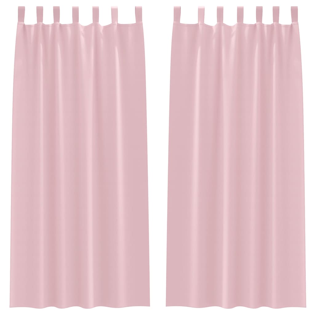 Vorhänge mit Vorhängen 2 pcs Baby Pink Polyester