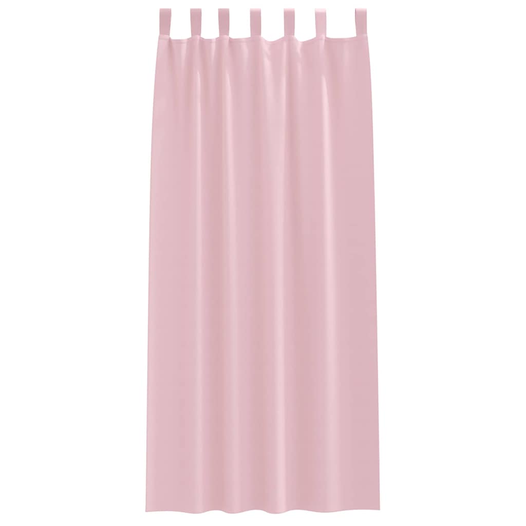 Vorhänge mit Vorhängen 2 pcs Baby Pink Polyester