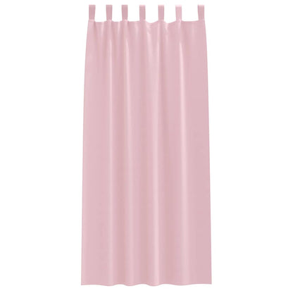 Vorhänge mit Vorhängen 2 pcs Baby Pink Polyester
