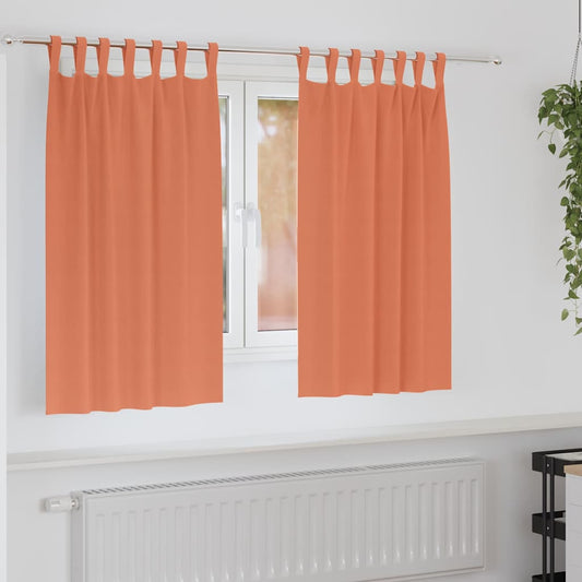 Vorhänge mit Vorhängen 2 pcs Terrakotta Polyester