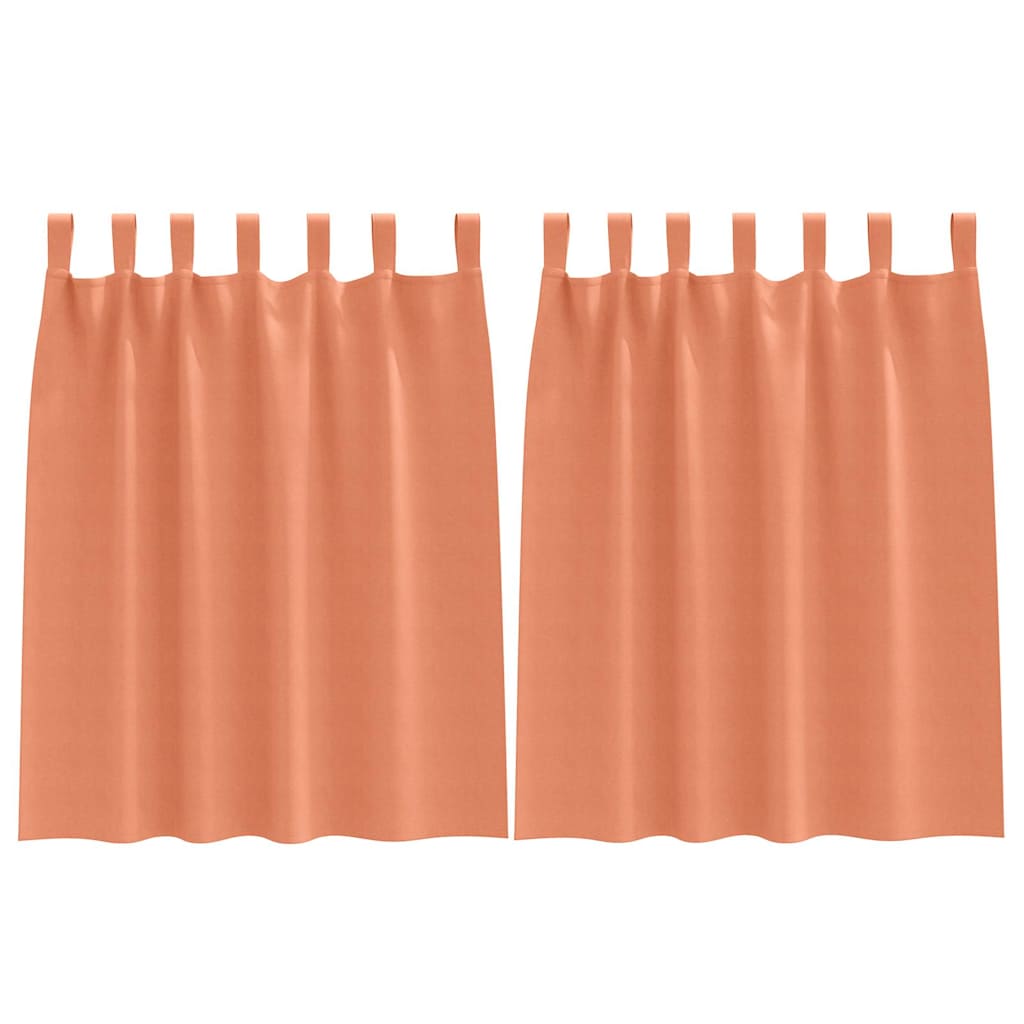 Vorhänge mit Vorhängen 2 pcs Terrakotta Polyester