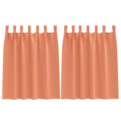 Vorhänge mit Vorhängen 2 pcs Terrakotta Polyester