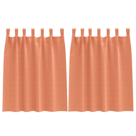 Vorhänge mit Vorhängen 2 pcs Terrakotta Polyester