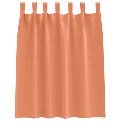 Vorhänge mit Vorhängen 2 pcs Terrakotta Polyester