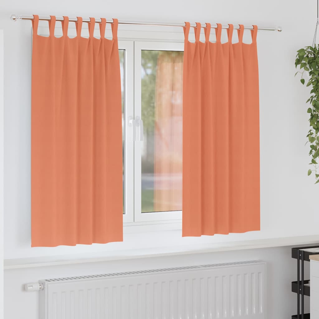Vorhänge mit Vorhängen 2 pcs Terrakotta Polyester