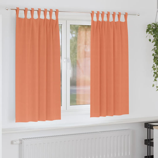 Vorhänge mit Vorhängen 2 pcs Terrakotta Polyester