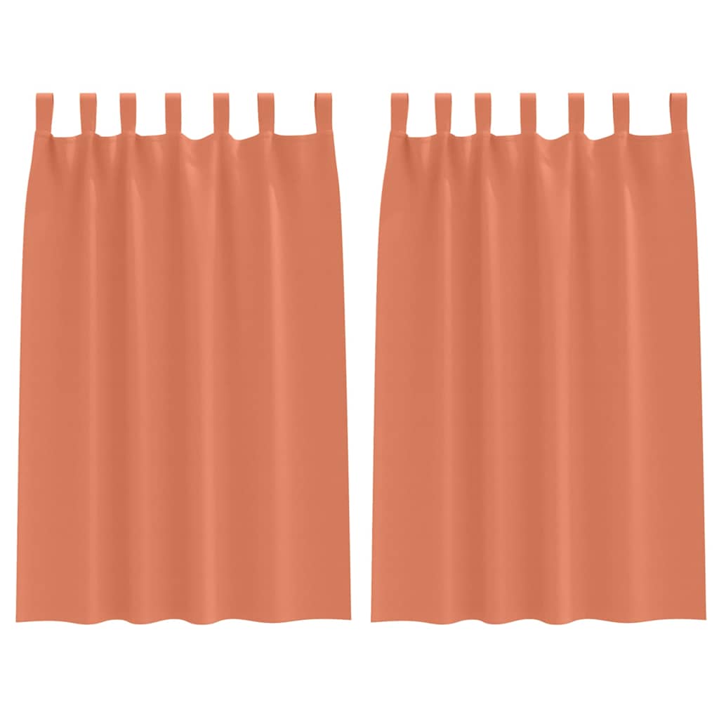 Vorhänge mit Vorhängen 2 pcs Terrakotta Polyester