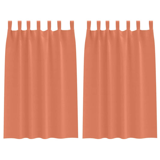 Vorhänge mit Vorhängen 2 pcs Terrakotta Polyester